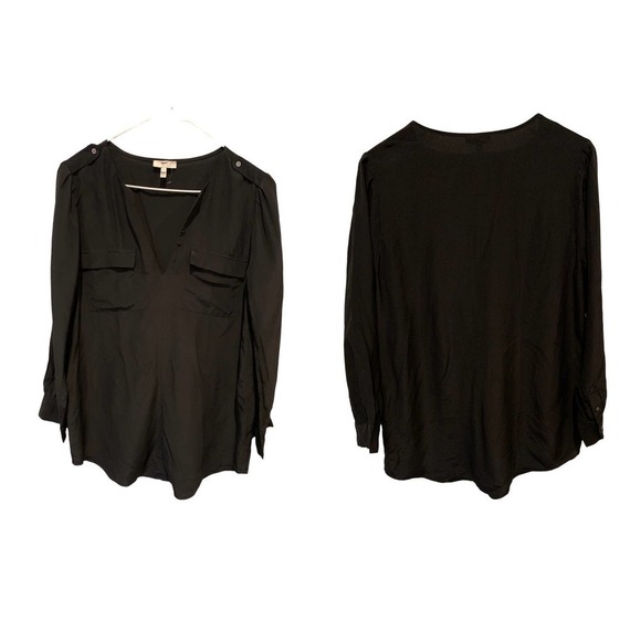 Joie Black Silk Marlo Blouse (S) - Picture 3 of 7